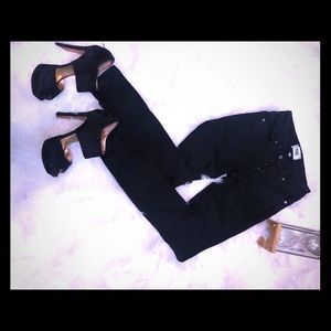 Paige denim skinny black jeans